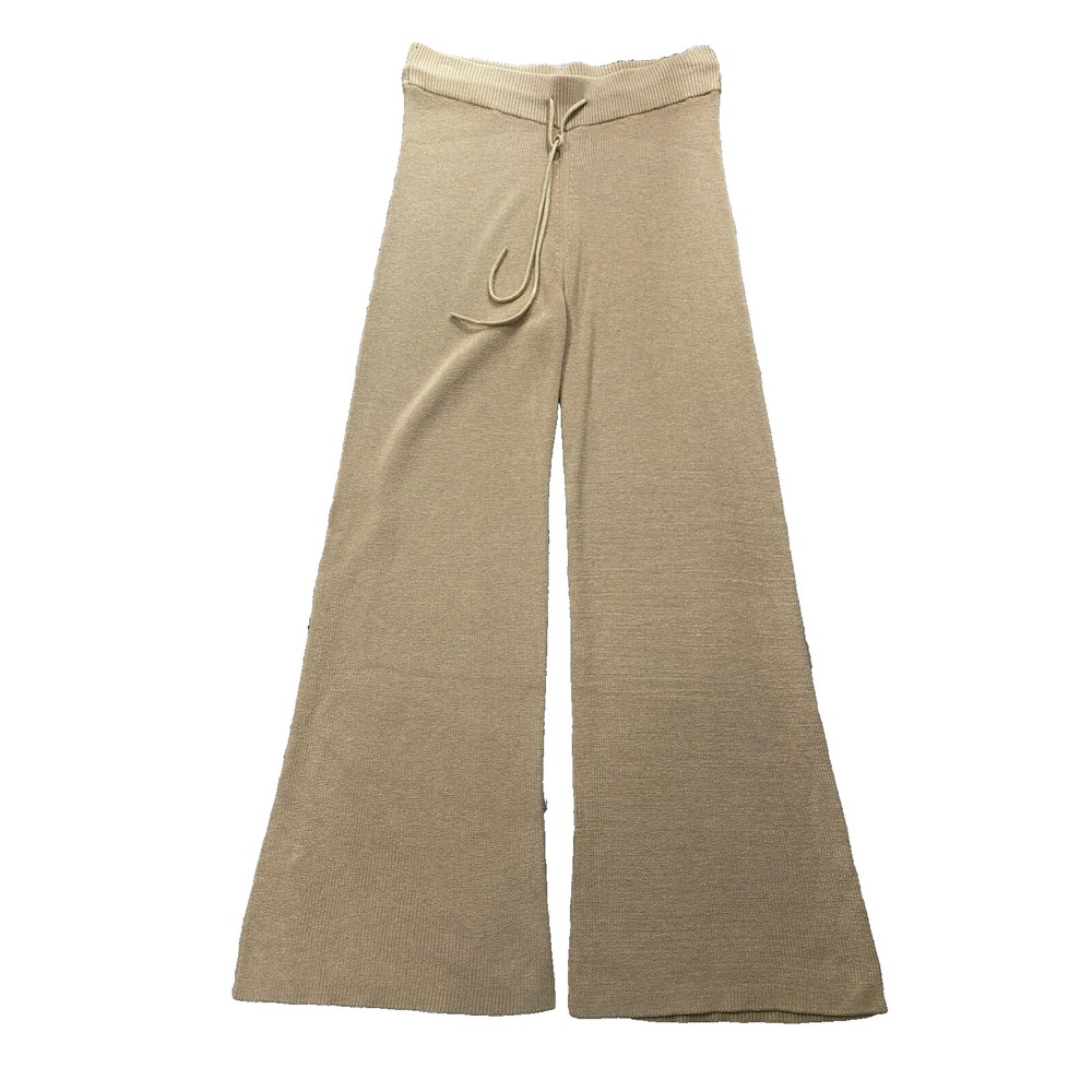 Rails Womens M Brook Knit Pants in Sand Cashmere Blend Casual Drawstring